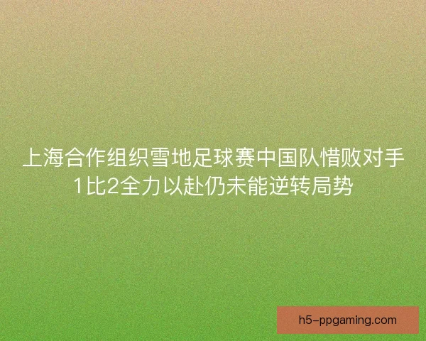 上海合作组织雪地足球赛中国队惜败对手1比2全力以赴仍未能逆转局势 上海合作组织雪地足球赛中国队惜败对手1比2全力以赴仍未能逆转局势
